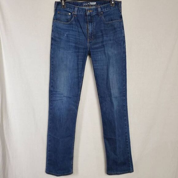 Carhartt Rugged Flex Relaxed Fit Jeans Men’s 34x36 Blue 5-Pocket Workwear Denim - Picture 1 of 9